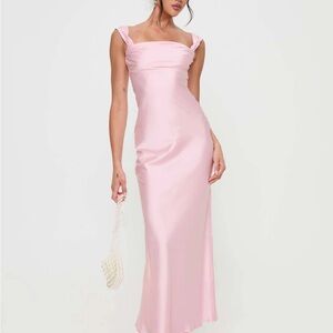 Pink Satin Dress